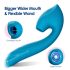 Vibeconnect - Vibratore G-punto e clitoride impermeabile (blu)