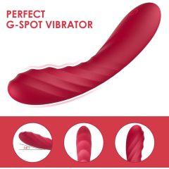   Vibratore Ricaricabile in Silicone per Punto G Vibeconnect Hilary" (Rosso)"
