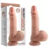 Dual Density - dildo realistico con testicoli e ventosa - 18 cm (color carne)