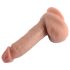Dual Density - Dildo realistico ventosa con testicoli - 18cm (naturale)