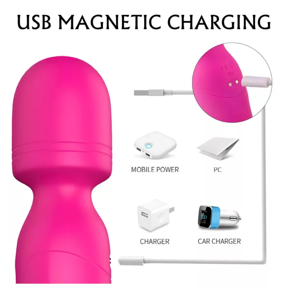 Sex HD Iris - vibratore massaggiante riscaldante 2 motori - silicone rosa