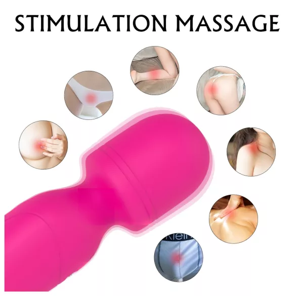Sex HD Iris - vibratore massaggiante riscaldante 2 motori - silicone rosa