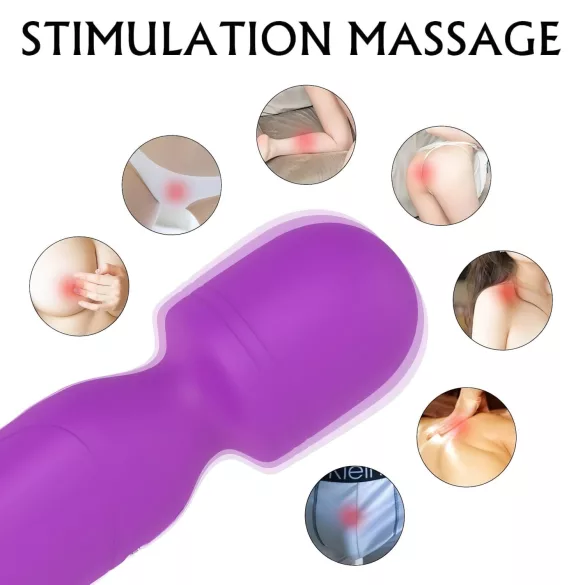 Sex HD Iris - vibratore massaggiante riscaldante 2 motori silicone viola