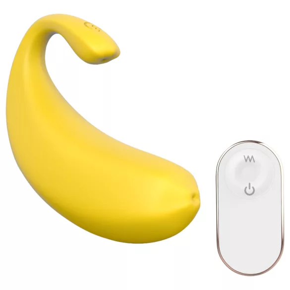 Sex HD - vibratore a forma di banana - controllo remoto - giallo