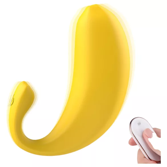 Sex HD - vibratore a forma di banana - controllo remoto - giallo