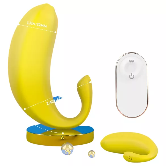 Sex HD - vibratore a forma di banana - controllo remoto - giallo