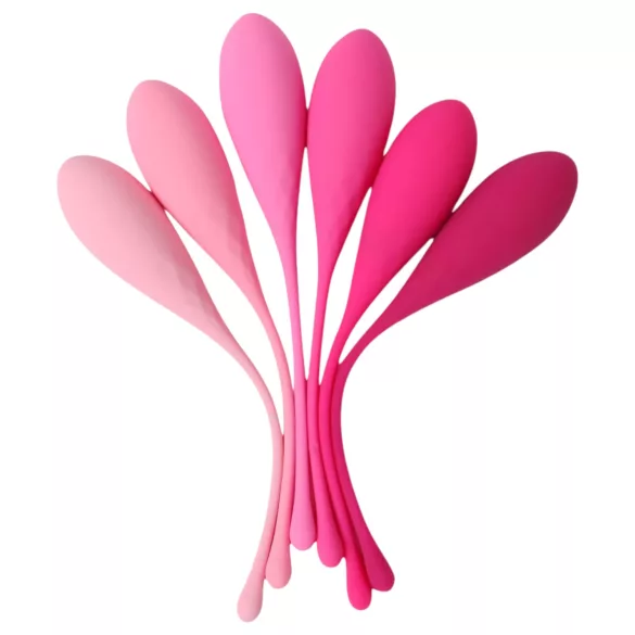 Sex HD Eggs - set di 6 palline vaginali kegel - silicone rosa