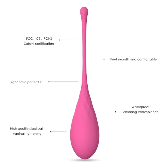 Sex HD Eggs - set di 6 palline vaginali kegel - silicone rosa