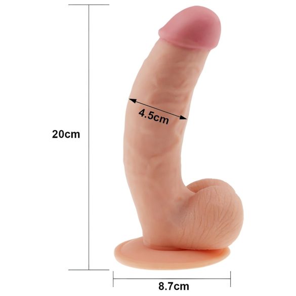 Lovetoy Ultra Soft - dildo realistico flessibile - 21,5 cm - color carne