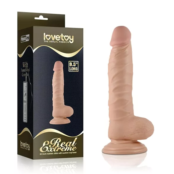 Lovetoy Real Extreme - dildo con ventosa - realistico - 21cm - color carne
