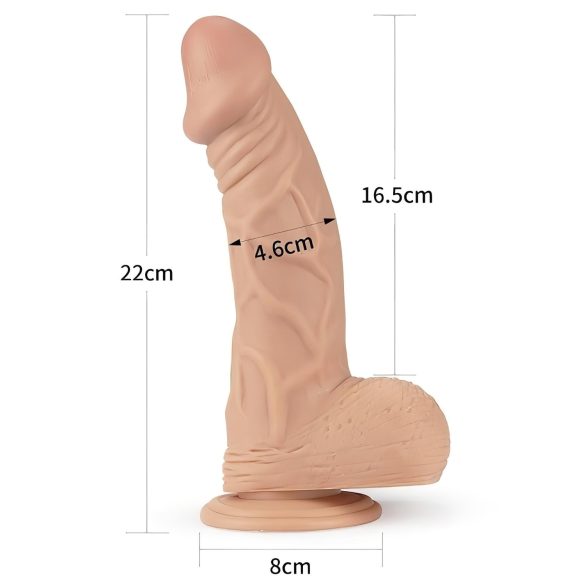 Lovetoy Real Extreme - dildo realistico con ventosa - 23cm - color carne