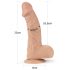 Lovetoy Real Extreme - dildo realistico con ventosa - 23cm - color carne