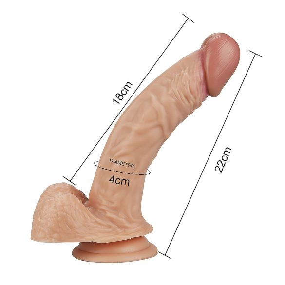 Lovetoy Real Extreme - dildo punto G - realistico 21cm - colore naturale