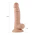 Lovetoy Real Extreme - dildo realistico con testicoli e ventosa - 19cm beige