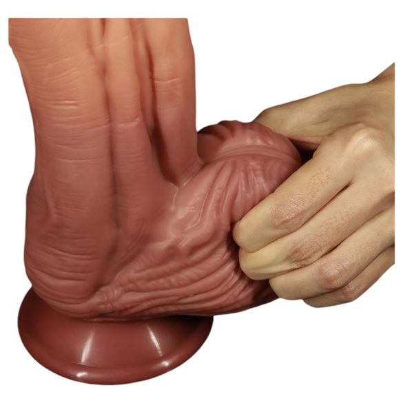 Lovetoy - dildo realistico a doppio strato - 26cm - color carne