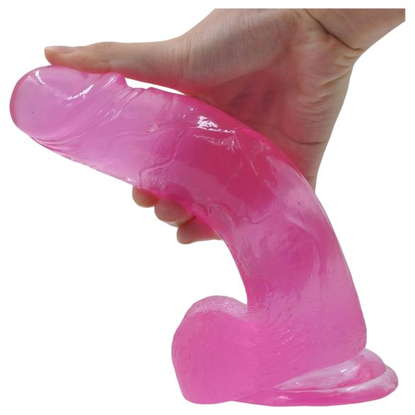 Lovetoy Jelly Studs - dildo con ventosa 20 cm (rosa)