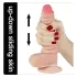 Lovetoy Sliding-Skin - dildo realistico a doppio strato - 18cm - colore naturale
