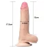 Lovetoy Sliding-Skin - dildo realistico a doppio strato - 18cm - colore naturale