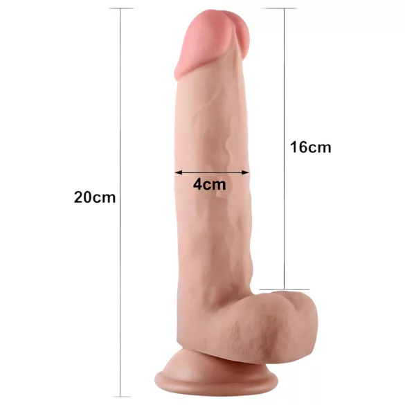 Lovetoy Sliding-Skin - dildo realistico doppio strato - 21cm - color carne