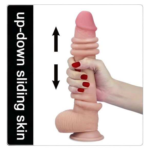 Lovetoy Sliding-Skin - doppio strato dildo - 23cm (naturale)