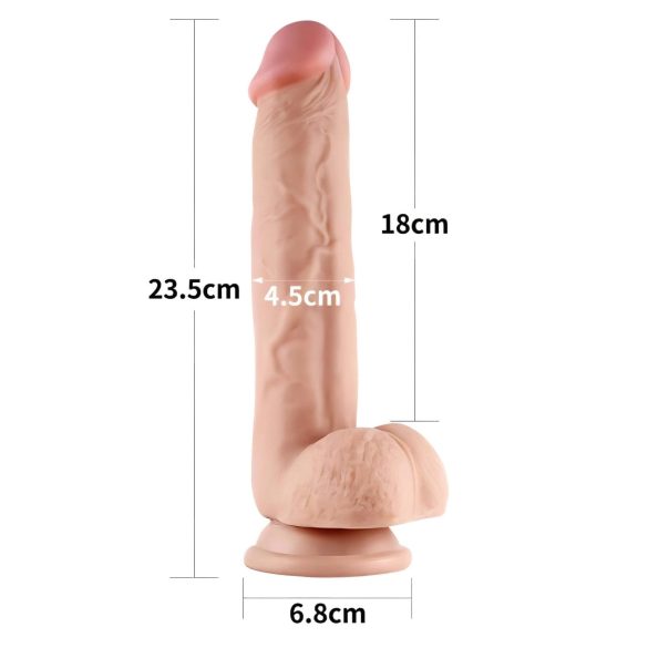 Lovetoy Sliding-Skin - doppio strato dildo - 23cm (naturale)