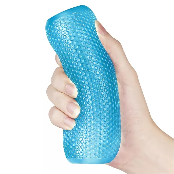 Lovetoy Training Master - masturbatore a doppia faccia rigato (blu)