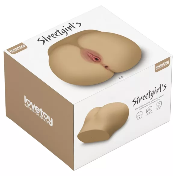 Lovetoy - masturbatore torace donna vaginale anale - silicone color carne
