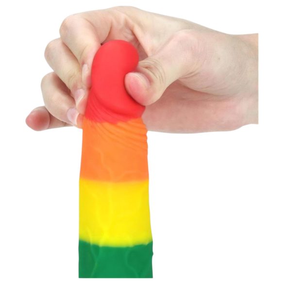 Lovetoy Prider - dildo realistico - 19 cm - arcobaleno