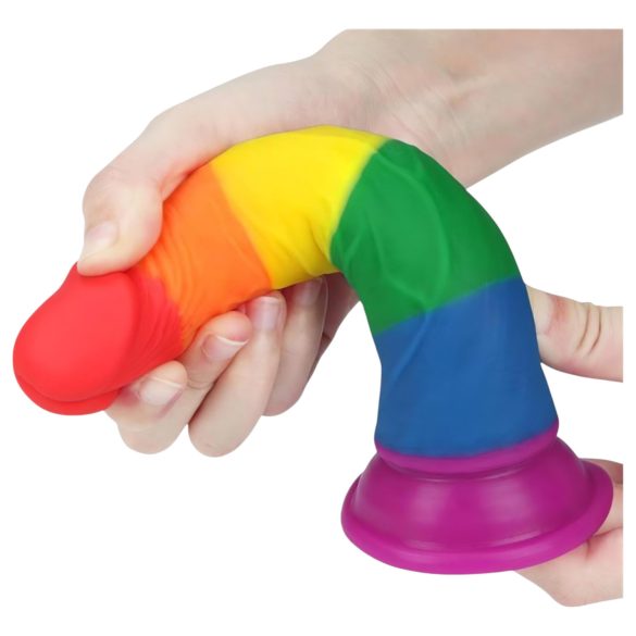 Lovetoy Prider - dildo realistico - 19 cm - arcobaleno