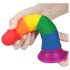Lovetoy Prider - dildo realistico - 19 cm - arcobaleno