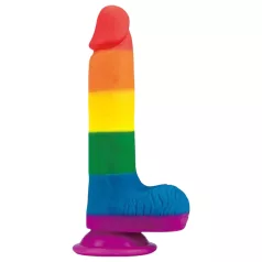   Lovetoy Prider - dildo realistico con testicoli - 20cm - arcobaleno