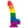 Lovetoy Prider - dildo realistico in silicone - 19 cm arcobaleno