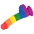 Lovetoy Prider - dildo realistico in silicone - 19 cm arcobaleno