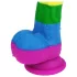 Lovetoy Prider - dildo realistico in silicone - 19 cm arcobaleno