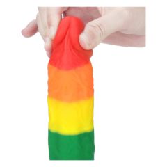  Lovetoy Prider - dildo realistico in silicone liquido - 19 cm (arcobaleno)