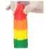Lovetoy Prider - dildo realistico in silicone - 19 cm arcobaleno