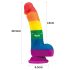 Dildo realistico arcobaleno 19cm - Lovetoy Prider
