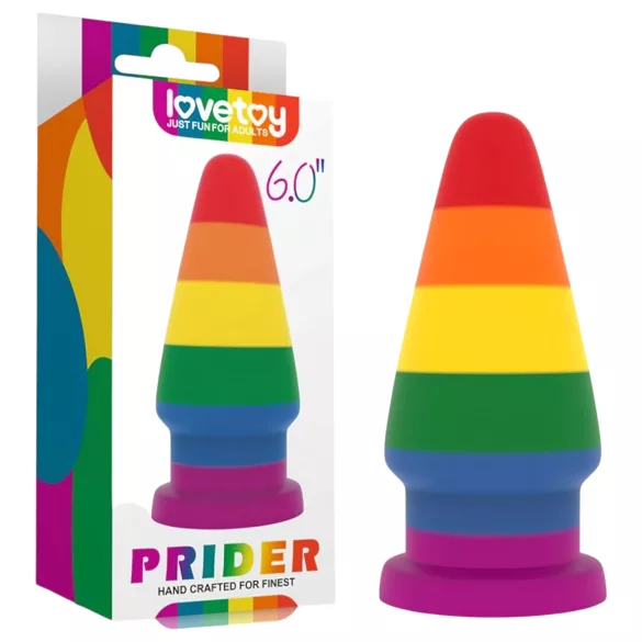 Lovetoy Prider - plug anale dilatatore - 15cm - arcobaleno