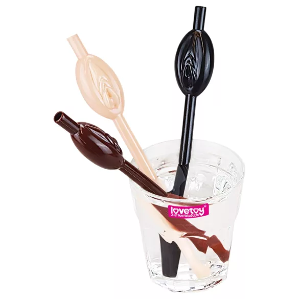 Lovetoy - cannuccia pene donna - plastica - naturale marrone nero