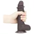 Lovetoy - dildo realistico doppio strato 18 cm - marrone