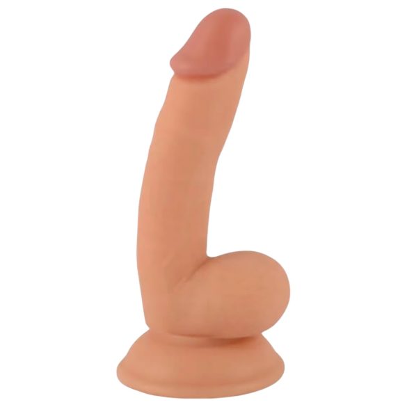 Mr. Rude - Dildo realistico 18cm con ventosa e testicoli (naturale)