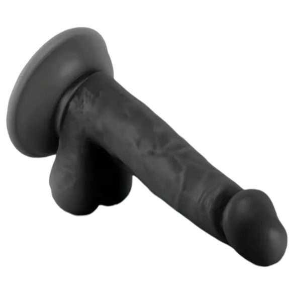 Mr. Rude - dildo realistico con ventosa e testicoli - 17cm (nero)