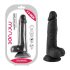 Mr. Rude - Dildo realistico ventosa con testicoli, 19 cm (nero)