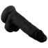 Mr. Rude - Dildo realistico ventosa con testicoli, 19 cm (nero)
