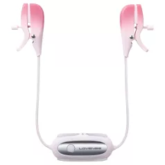  Lovense Gemini - Pinze per capezzoli vibranti controllate da app (rosa)