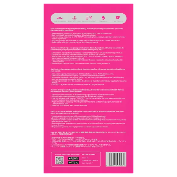 LOVENSE Osci 3 - vibratore con braccio clitorideo (rosa)