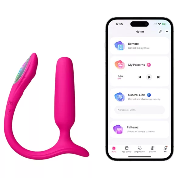 LOVENSE Lush Anal - vibratore anale intelligente - silicone rosa