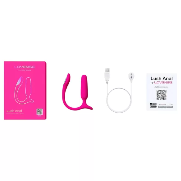 LOVENSE Lush Anal - vibratore anale intelligente - silicone rosa