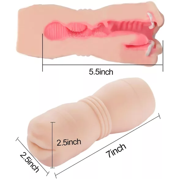Tracy's Dog Cup - masturbatore a bocca realistica con denti (color carne)