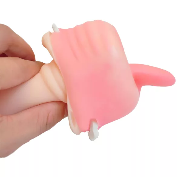 Tracy's Dog Cup - masturbatore a bocca realistica con denti (color carne)